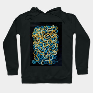 Crazy, colourful, abstract design printed on t-shirts, greeting cards and more Hoodie